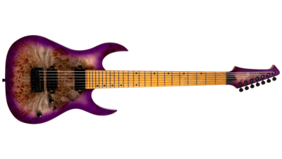 Spira S-457-TPP 7-String Electric Guitar - High Performance Rock Machine - Trans Purple