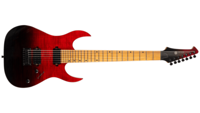 Spira S-457-TRD 7-String Electric Guitar  - Trans Red - Flame Maple Top