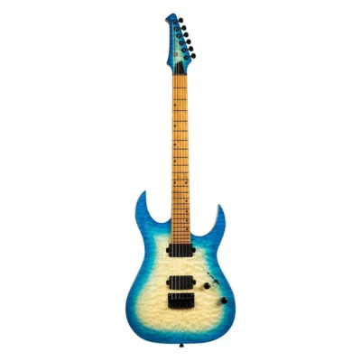 Spira S-500-QAB Electric Guitar - Trans Aqua Blue - Quilted Maple Top