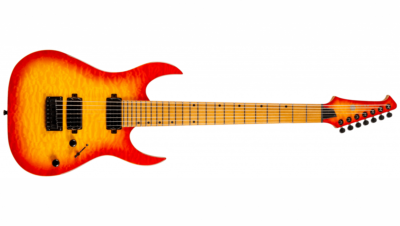 Spira S-507-QFB 7-String Electric Guitar - High Performance Rock Machine - Fireburst