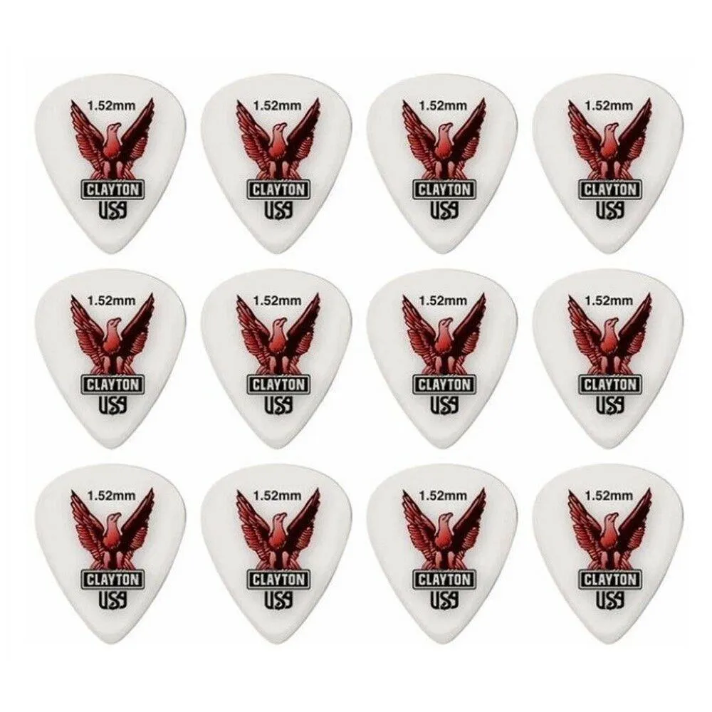 Steve Clayton Acetal Guitar Picks - Standard 1.52mm , 12 Picks / Plectrums