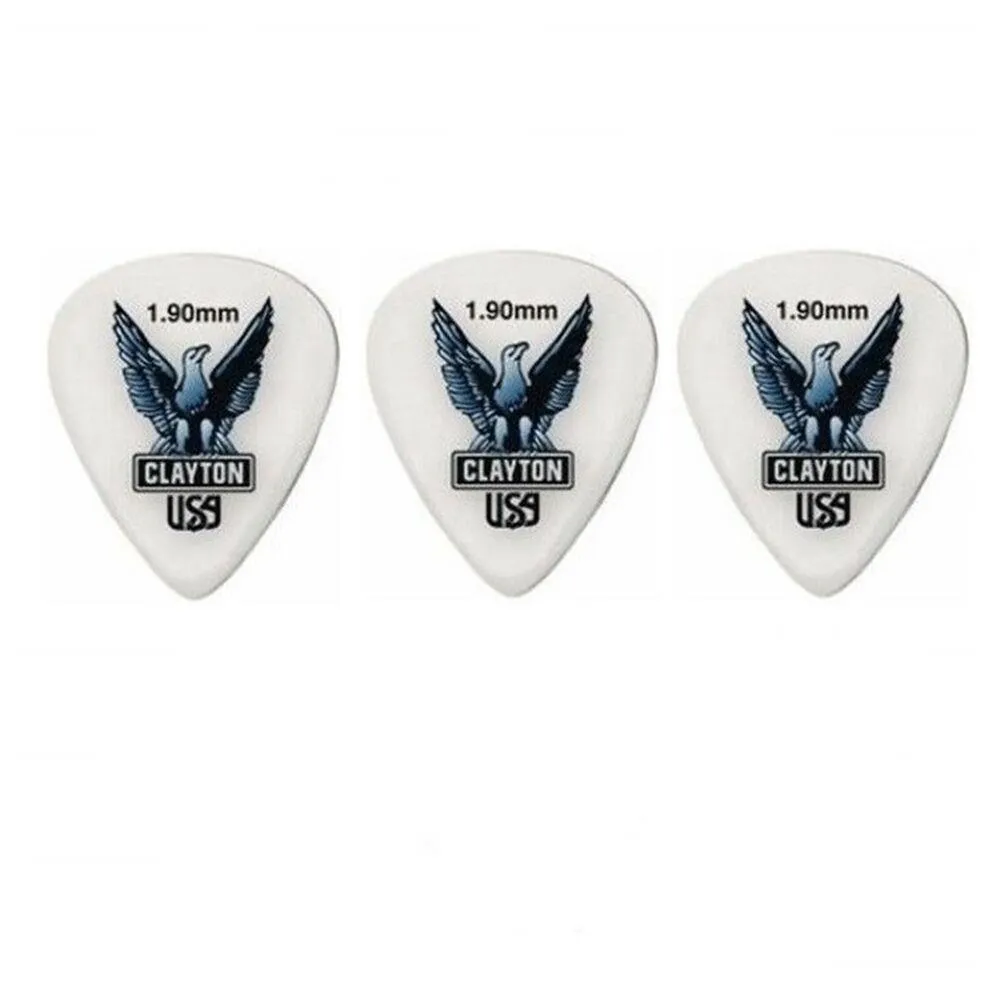 Steve Clayton Acetal Guitar Picks - Standard 1.90mm , 3 Picks / Plectrums