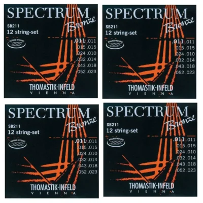 Thomastik-Infeld Spectrum Bronze Acoustic Guitar Strings 12-String 11-52 - 4 Sets