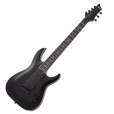 Schecter C-7 SLS Evil Twin Electric Guitar - Satin Black 7-String