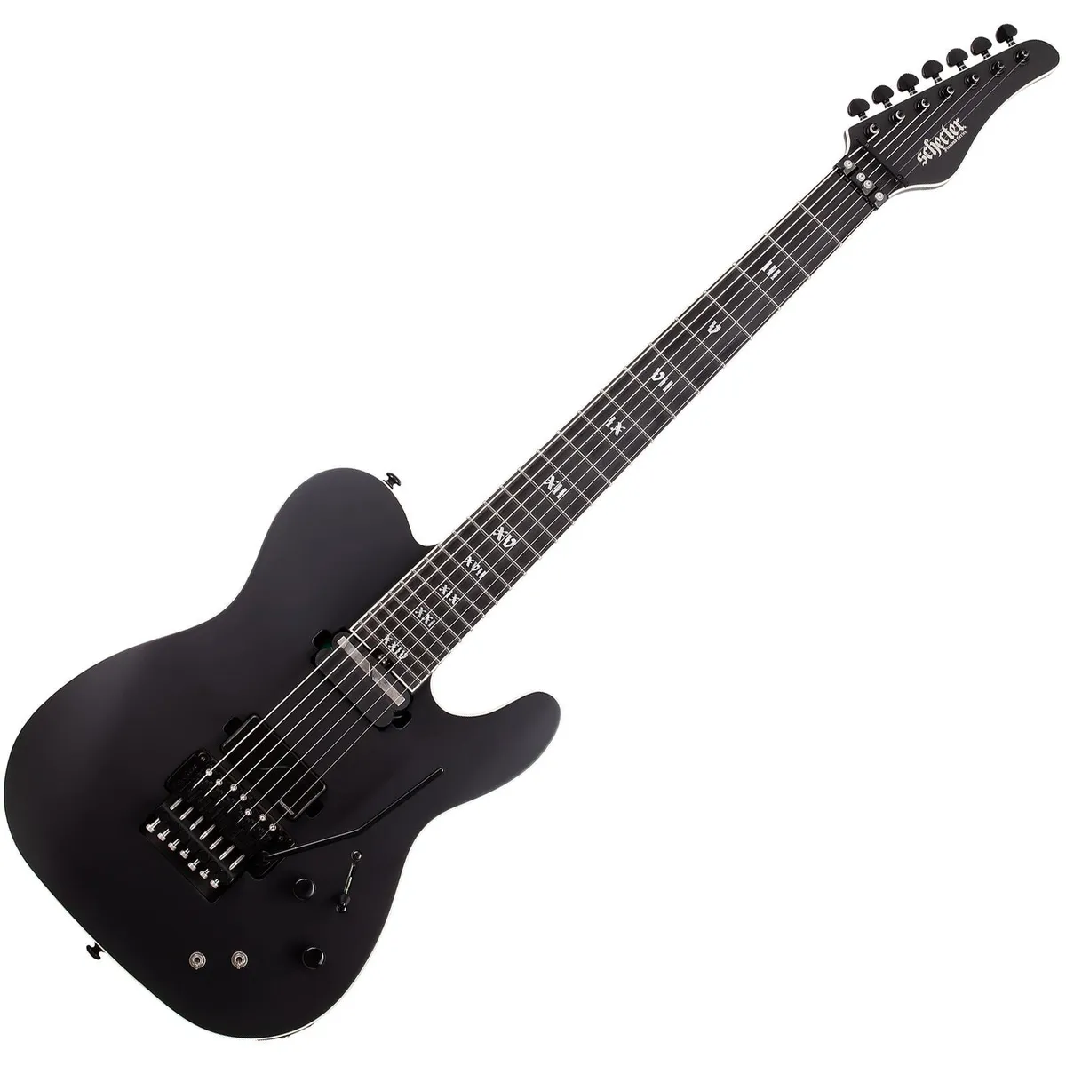Schecter PT-7 FR-S SLS Elite Evil Twin 7 String Electric Guitar - Satin Black