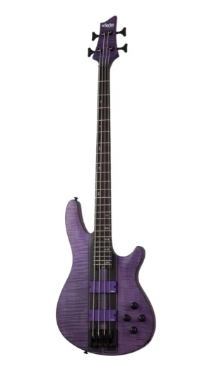 Schecter C-4 GT Electric  Bass Guitar - Satin Trans Purple