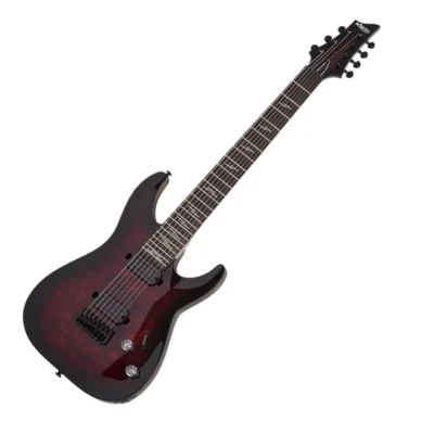 Schecter Omen Elite-7 Electric Guitar - Black Cherry Burst - 7 string