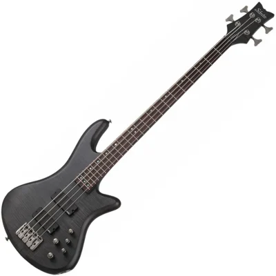 Schecter 4 String  Stiletto Studio-4 electric Bass Guitar - See Through Black