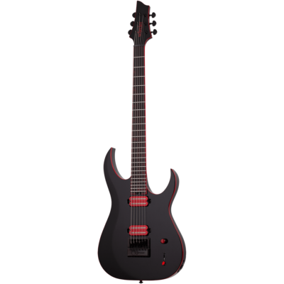 Schecter Sunset-6 ET EX Red Dawn Baritone Electric Guitar - Gloss Black