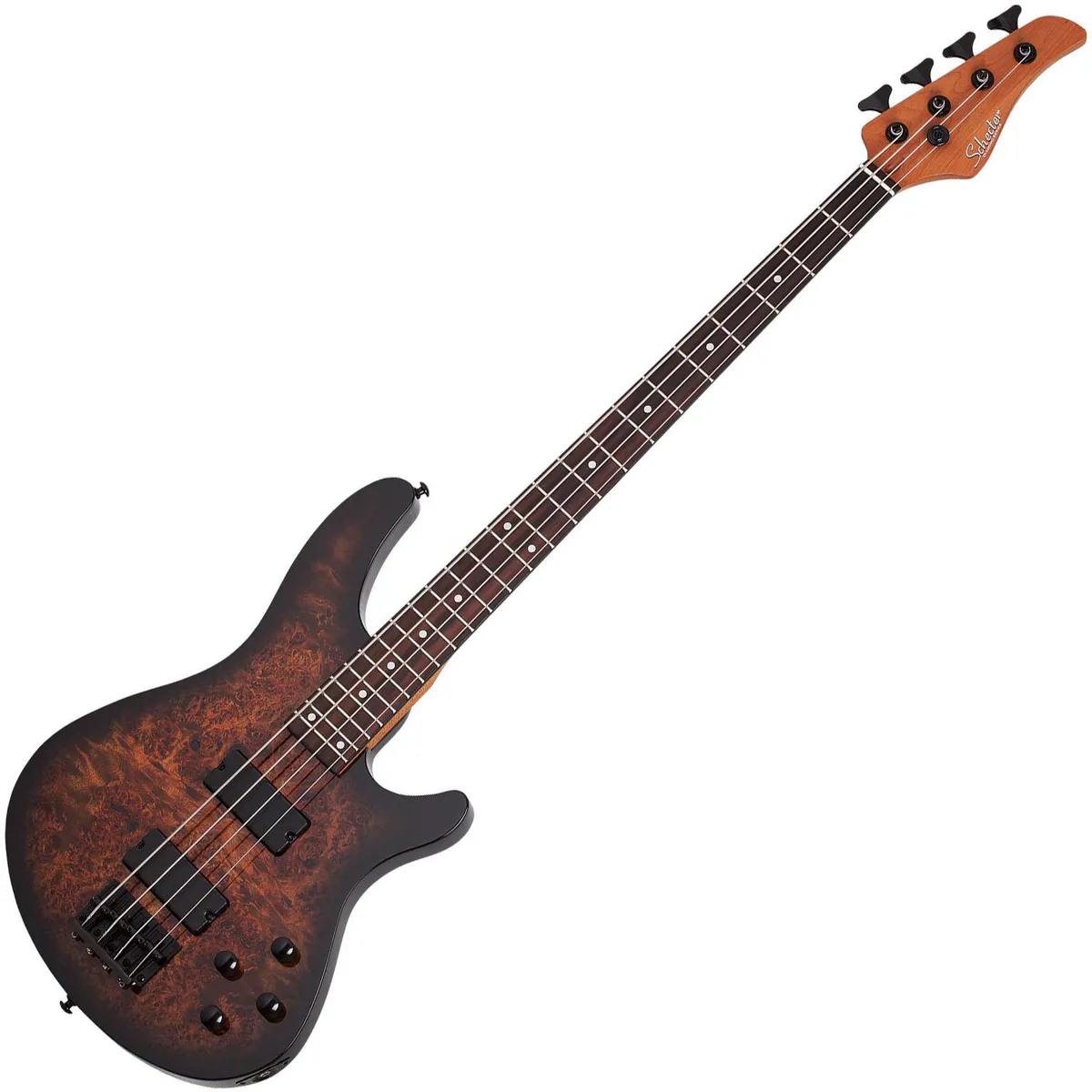 Schecter C-4 Standard 4 String Electric Bass - Tobacco Burl