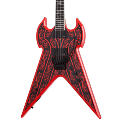 Wylde Audio Warhammer  Norse Dragon Pinstripe Red Floyd Rose Electric Guitar