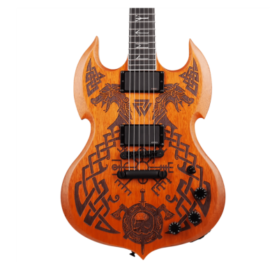Wylde Audio Barbarian Carveworks Electric Guitar Natural Satin