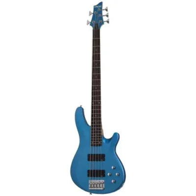Schecter C-5 Deluxe Satin Metallic Light Blue 5-String Bass Guitar