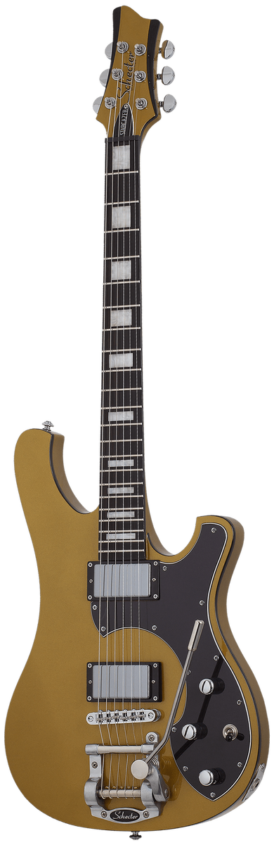 Schecter Stargazer 6 Vibrato Electric Guitar in Metallic Gold