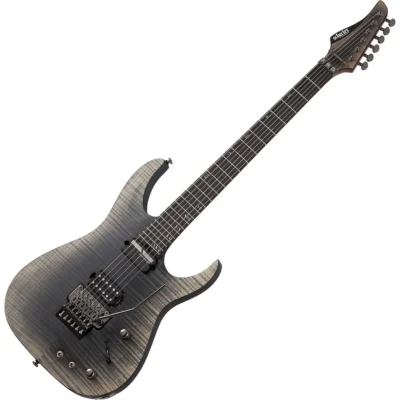 Schecter 6 String Electric Guitar Banshee Mach 6 Floyd Rose Sustainiac Fall Out Burst Finish