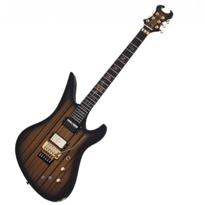Schecter Synyster Custom-S Electric Guitar, Ebony Fretboard - Satin Gold Burst