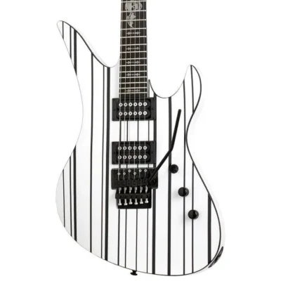 Schecter Synyster Gates Standard White & black pinstripes Electric Guitar