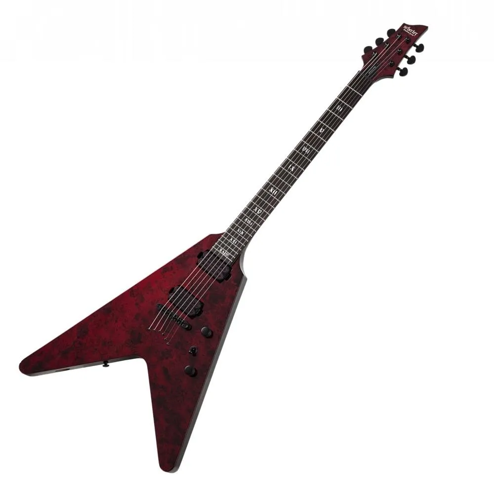 Schecter Guitar Research V-1 Apocalypse Electric Guitar - Red Reign