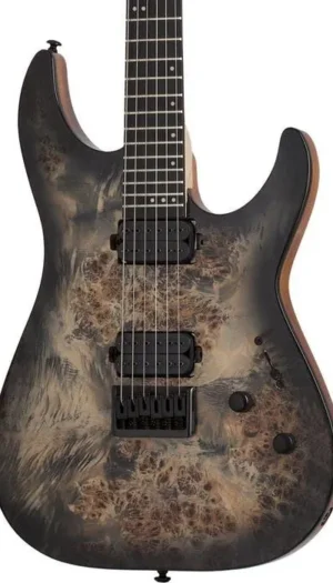 Schecter C-6 Pro Electric Guitar - Charcoal Burst - BURL TOP, COIL SPLIT TAP