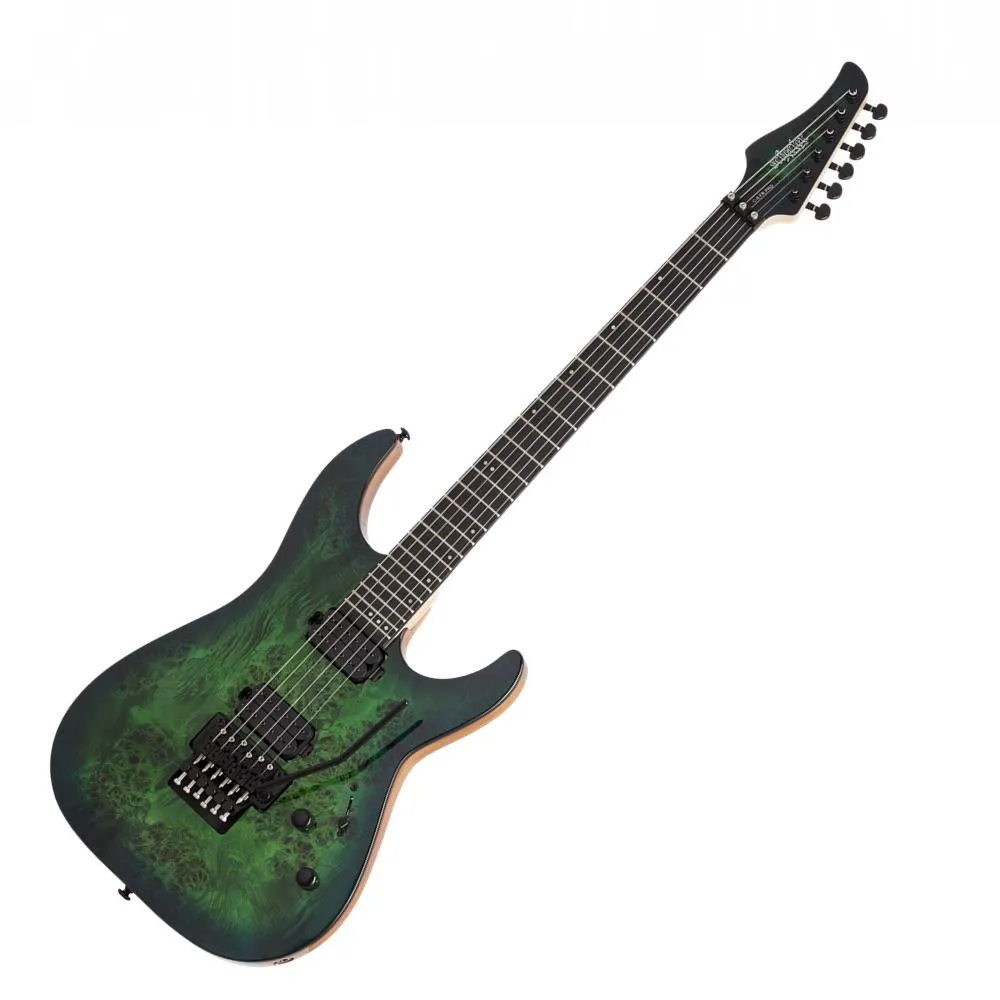 Schecter C-6 Pro Floyd Rose Electric Guitar Aqua Burst