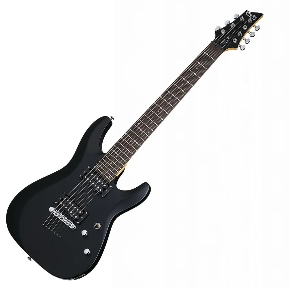 Schecter C-7 Deluxe 7-String Electric Guitar Satin Black