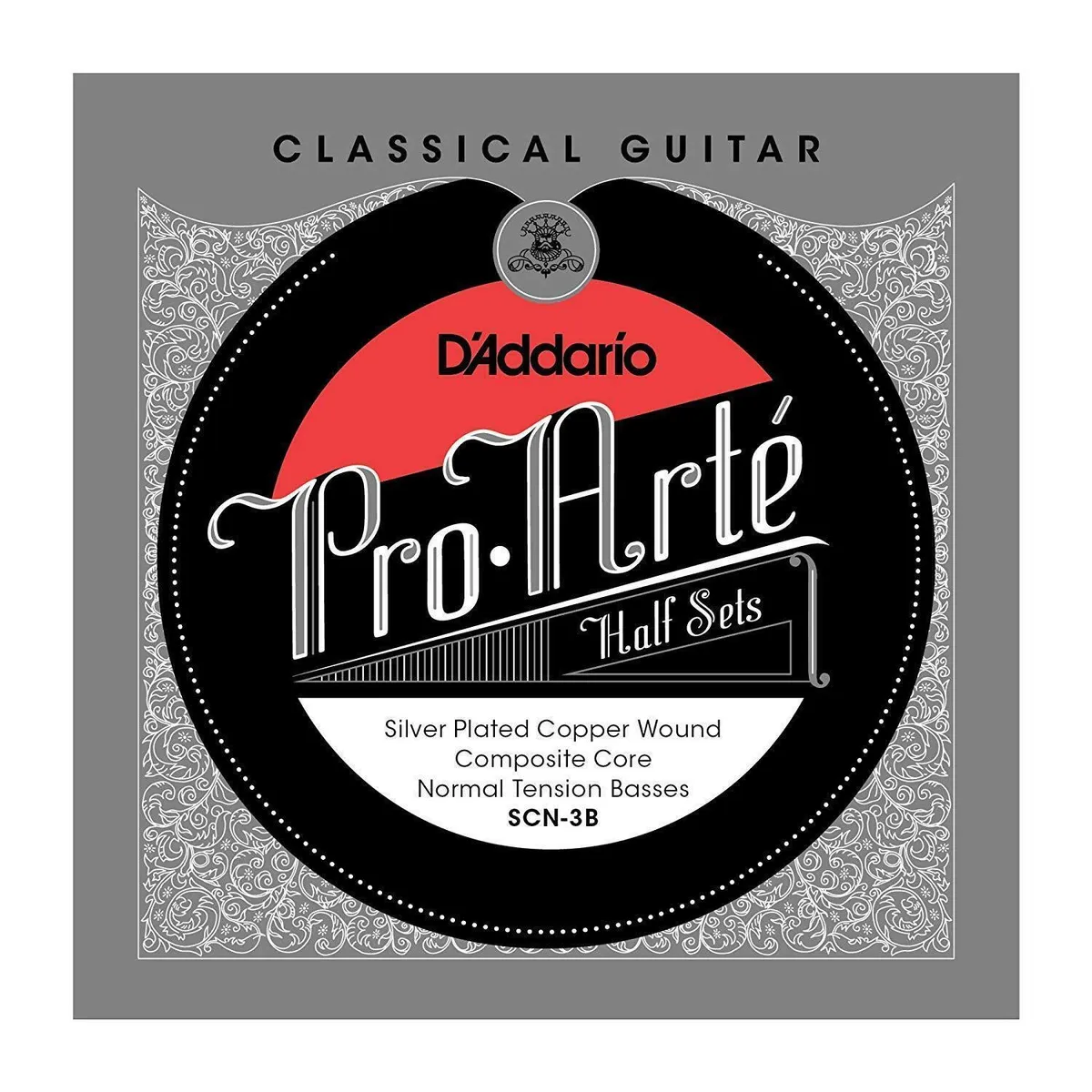 D'Addario Pro-Arte Silver Plated Copper Composite Core Half String Set Normal