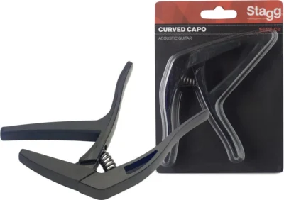 Stagg SCPX-CU BK Curved "trigger" capo for acoustic / electric guitar - Black