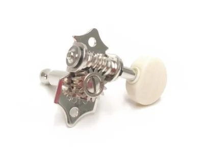Gotoh SE700 Open Gear Tuning Keys (set of 6) - Oval 'M5' Ivoroid Button - Nickel
