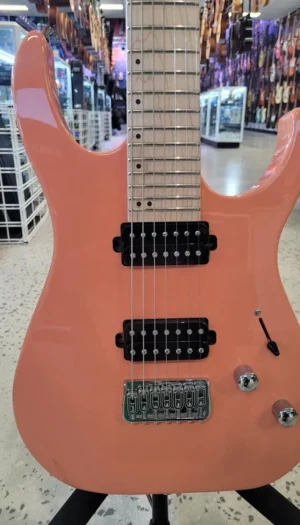 SQOE SEIB-7S 7-String Electric Guitar - Salmon