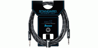 Ibanez SI10 CCT Woven Guitar Cable w/ 2 Straight Plugs - 20ft - Charcoal Grey