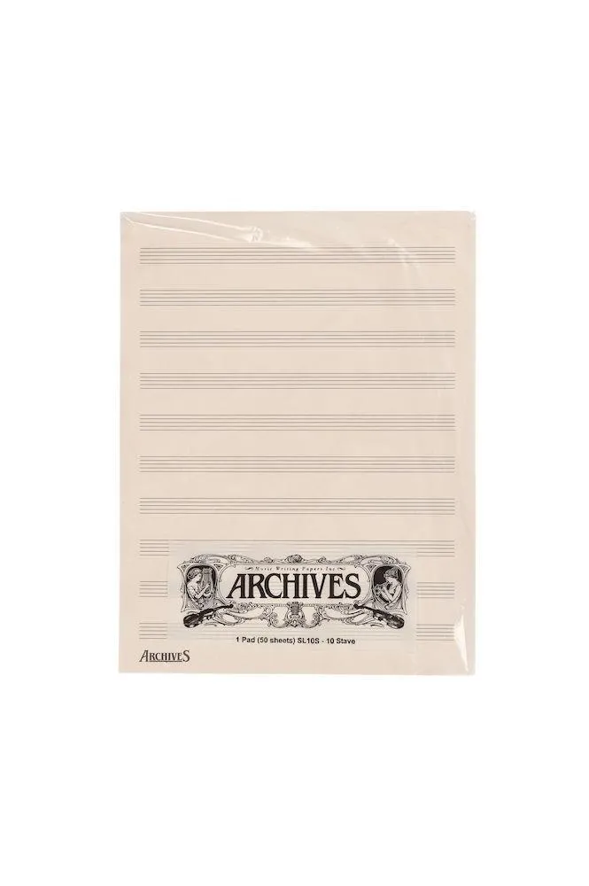 Archives Manuscript Score Pads, 10 Stave, 50 Sheets