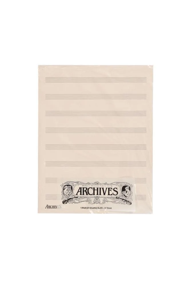 Archives Manuscript Score Pads, 8 Stave, 50 Sheets