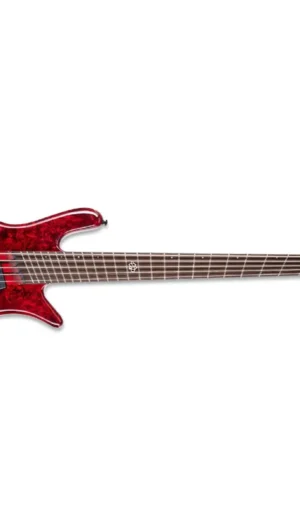 Spector NS Dimension 5 Bass Guitar Multiscale 5-String Inferno Red Gloss w/ Fishman