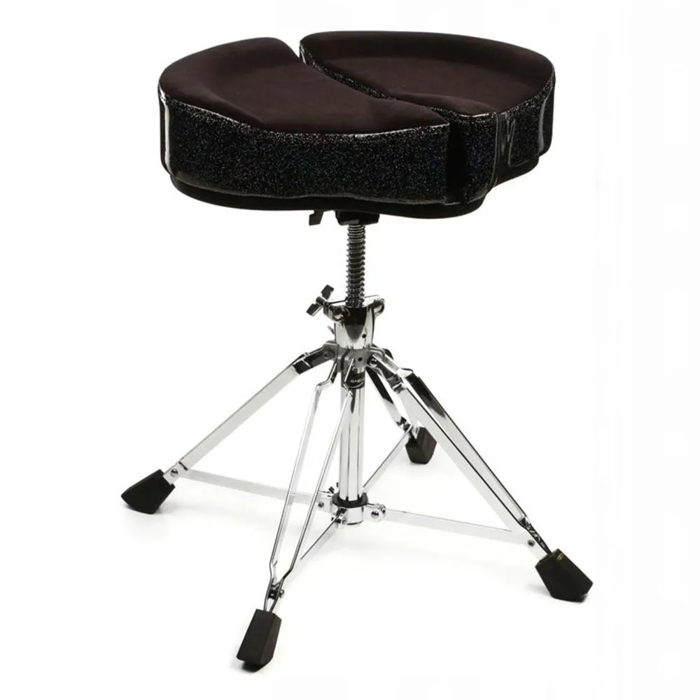 Ahead Spinal-G Saddle Throne - Black Sparkle - Drum Throne with Memory