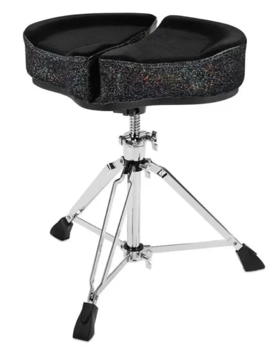 Ahead Spinal-G Saddle Throne - Black Sparkle - Drum Throne - 3 Leg