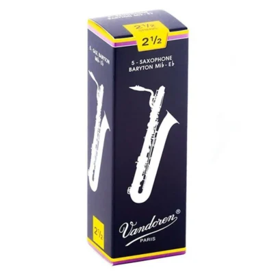 Vandoren SR2425 Traditional Baritone Saxophone Reeds Strength 2.5  Box of 5