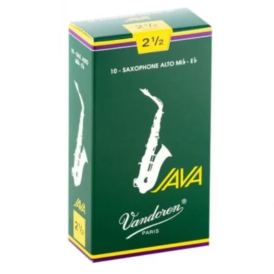 Vandoren SR2625 Alto Sax JAVA Reeds Strength 2.5; Box of 10