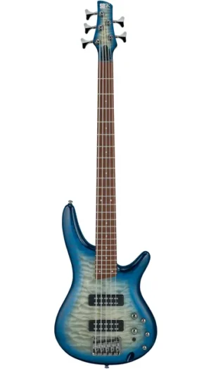 Ibanez SR405EQM SCB 5-String Quilt Top Electric Bass Stained Cosmic Blue Starburst