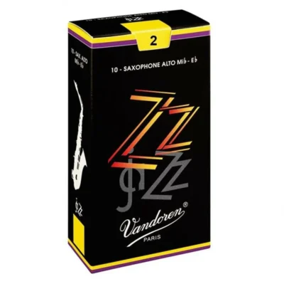 Vandoren SR412 Jazz Alto Sax ZZ Reeds Strength 2; Box of 10