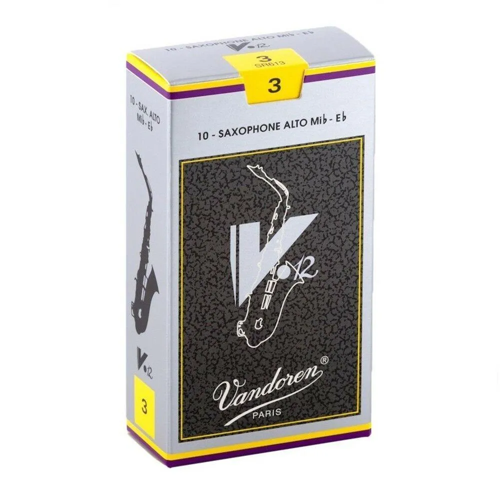 Vandoren Alto Saxophone Reeds V.12 Reeds Strength 3 , Box of 10 SR613