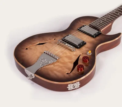 B&G Step Sister Cutaway Electric Guitar - Quilted Maple - Wolf Burst