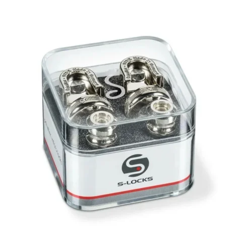 Schaller New S Locks (Pair) Nickel 14010101 Strap Locks / security Locks