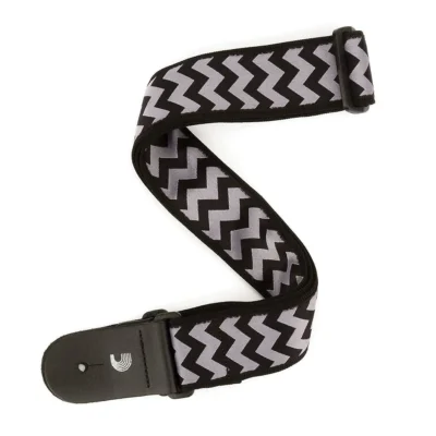 D'addario Planet Waves T20S1506 Chevron Guitar Strap - Black / Grey