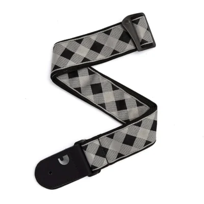 D'addario Planet Waves T20W1406 2-Inch Buffalo Check Guitar Strap - Grey
