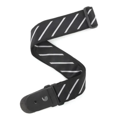 D'addario Planet Waves T20W1409 2-Inch Tie Stripes Guitar Strap - Black / Grey