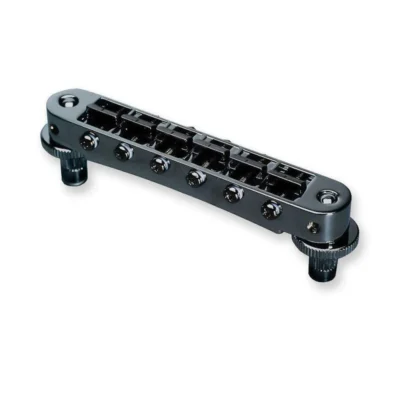 TonePros T3BP Tune-o-matic Bridge  Notched saddles - Black