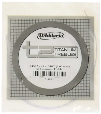 D'Addario T2 Titanium Treble Classical Guitar Single G String Normal Tension,
