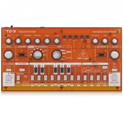 Behringer TD-3-TG Analog Bass Line Synthesizer - Tangerine