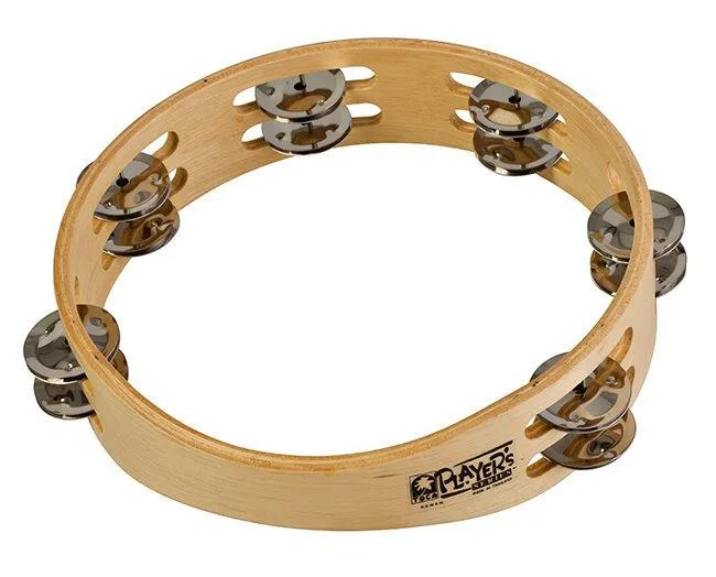 Toca Players Series 9" Wooden Tambourine with Double Row Of Jingles