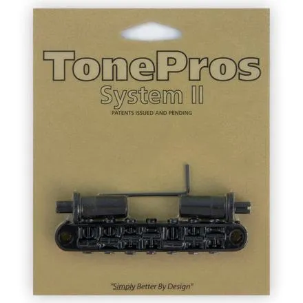 TonePros 7 - String Metric Tuneomatic Bridge (large posts) Black